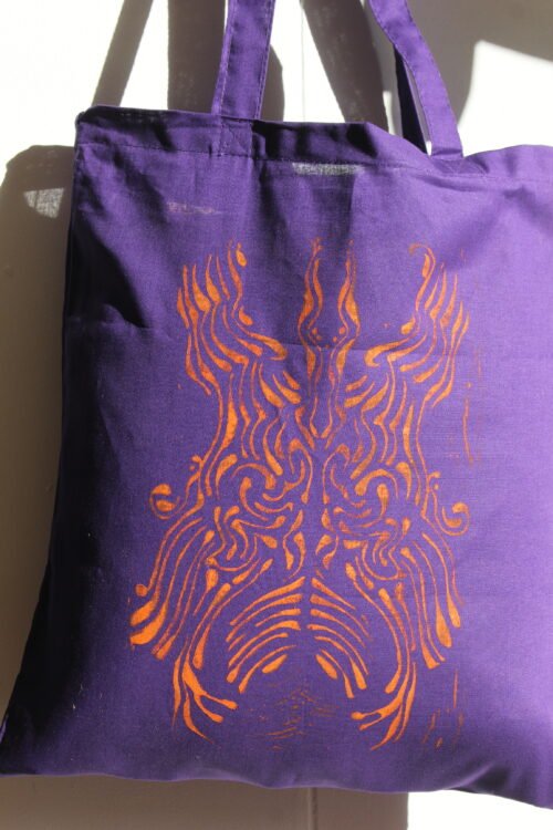 handmade purple totebag 1